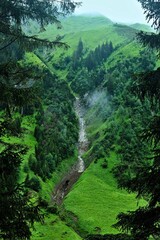 Austrian Alps - view from the Hohenbachtal gorge near the town of Holzgau