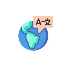 Foreign language flat icon