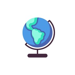 Geography science flat icon