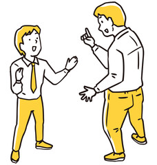 ビジネスマンと大きいビジネスマン