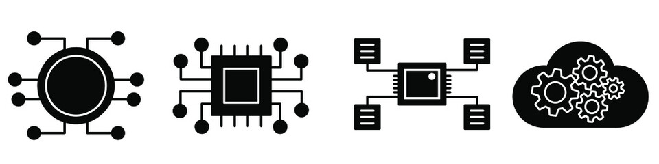 Algorithm icon vector set. api illustration sign collection. programming symbol.