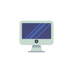 Computer monitor flat icon