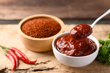 Foto op Canvas Korean gochujang (red chili paste), spicy and sweet fermented condiment in Korean food © nungning20