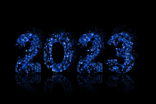 2023 digital creative synthesis on black background