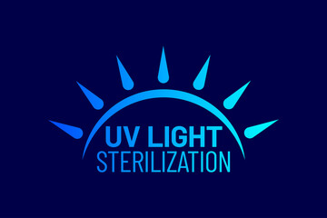 UV ultraviolet light vector icon badge