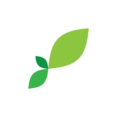 Logos of green Tree leaf ecology nature element vector