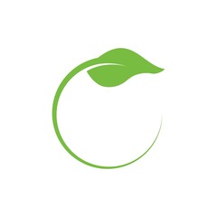 Logos of green Tree leaf ecology nature element vector
