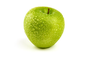 Fresh Green Apple Isolated on White Background.