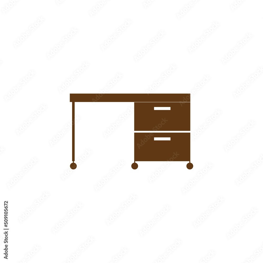 Sticker office desk icon