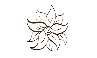Fototapeta premium Flower Vector Art. Flower Art Drawing. Flower Embroidery design.