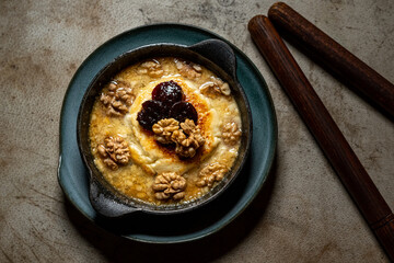 Queijo de Cabra Gratinado | Gratin Goat Cheese on Chinese drum