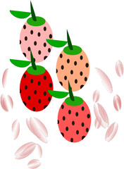strawberry seamless pattern.