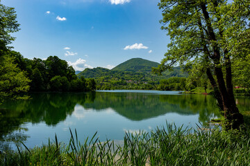 Mountain lake in the Balkan mountains. Bosnia and Herzegovina.