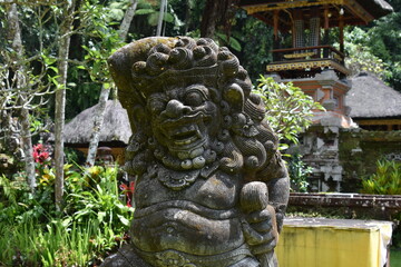 Fototapeta na wymiar Fat Monkey God Statue at Pura Gunung Kawi, Bali