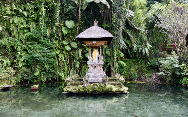 Shrine in Reflecting Pool, Pura Gunung Kawi, Bali