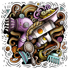 Hair Salon cartoon vector illustration