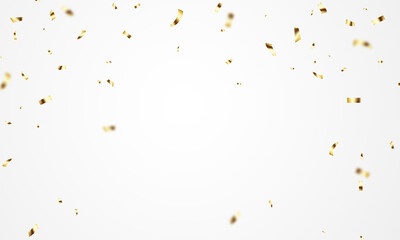 Vector image of golden confetti for a joyous party background
