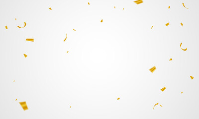 Vector image of golden confetti for a joyous party background