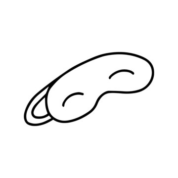 recommend clip art: Doodle speeping mask vector illustration. Hand drawn sleep mask doodle clip art
