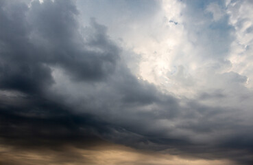 Fototapeta na wymiar Storm clouds, dramatic sky, nature background