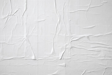 white crumpled and creased paper poster texture background