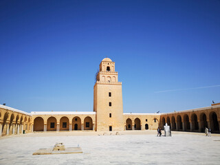The Great Mosque of Kairouan is located in the UNESCO World Heritage town of Kairouan, Tunisia and is one of the most impressive and largest Islamic monuments in North Africa.