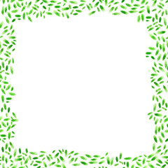 Fototapeta premium ornament frame of green dots. watercolour
