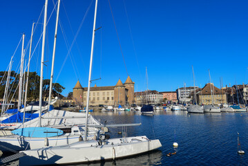 Yachthafen der  Stadt Morges im Kanton Waadt, Schweiz