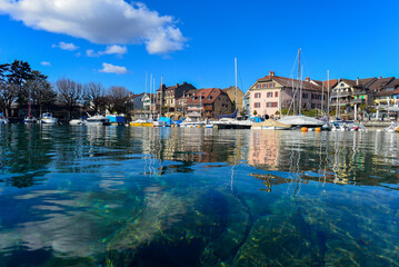 Yachthafen Lutry, Distrikt Lavaux-Oron des Kantons Waadt / Schweiz