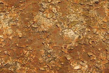 red brown metal texture from a piece of old rusty iron wall