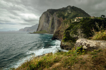 Guindaste (Madeira) viewpoint during cloudy afternoon