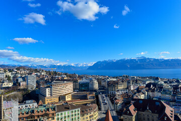 Luftansicht Lausanne, Schweiz