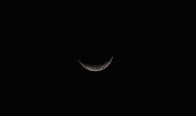 Obraz na płótnie Canvas crescent moon in the night