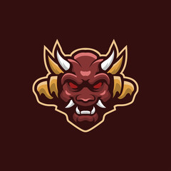 Devil head mascot logo vector