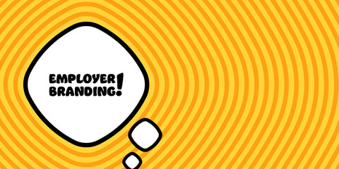 Speech bubble with employer branding text. Boom retro comic style. Pop art style. Vector line icon for Business and Advertising