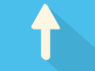 Up direction arrow icon, growth symbol and sign for business and success. Cursor growth and success concept. Navigation arrow and pointer. Isolated design. Vector
