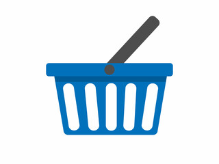 Shopping cart for supermarket and shop. Shopping cart and sale, retail and commerce. Market and commerce symbol. Vector