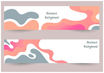 set of abstract banner template