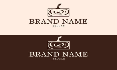 Tree, wood products logo design. Wooden board with leaf, logo. Woodworking concept. Wood products, woodworking company logo. Company logo icon, business brand, badge, emblem. Vector illustration