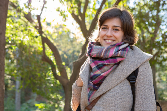 happy and beauty woman looking camera 