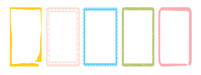 Frames border rectangle vector set