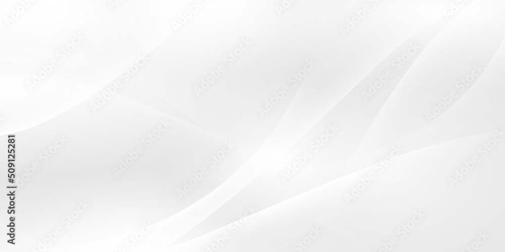Poster abstract grey and white waves vector background, white elegant waves abstract background use for bus