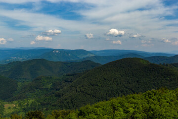Mountain landscape in the central part of Bosnia and Herzegovina. Summer day.
