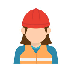 builder girl icon design template vector illustration