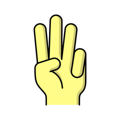 three finger icon design template vector illustration