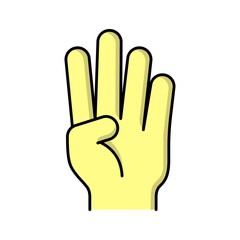four finger icon design template vector illustration