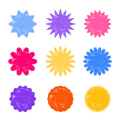 set of colorful splashes