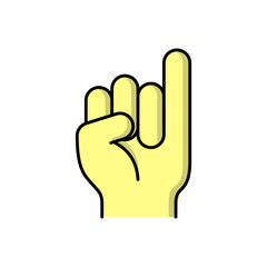 little finger icon design template vector illustration