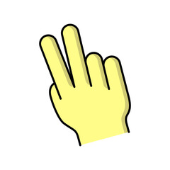 hand scissors icon design template vector illustration