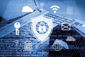 Metaverse VPN cybersecurity cybercrime internet scam, crypto currency investment digital network technology computer virus attack risk protection